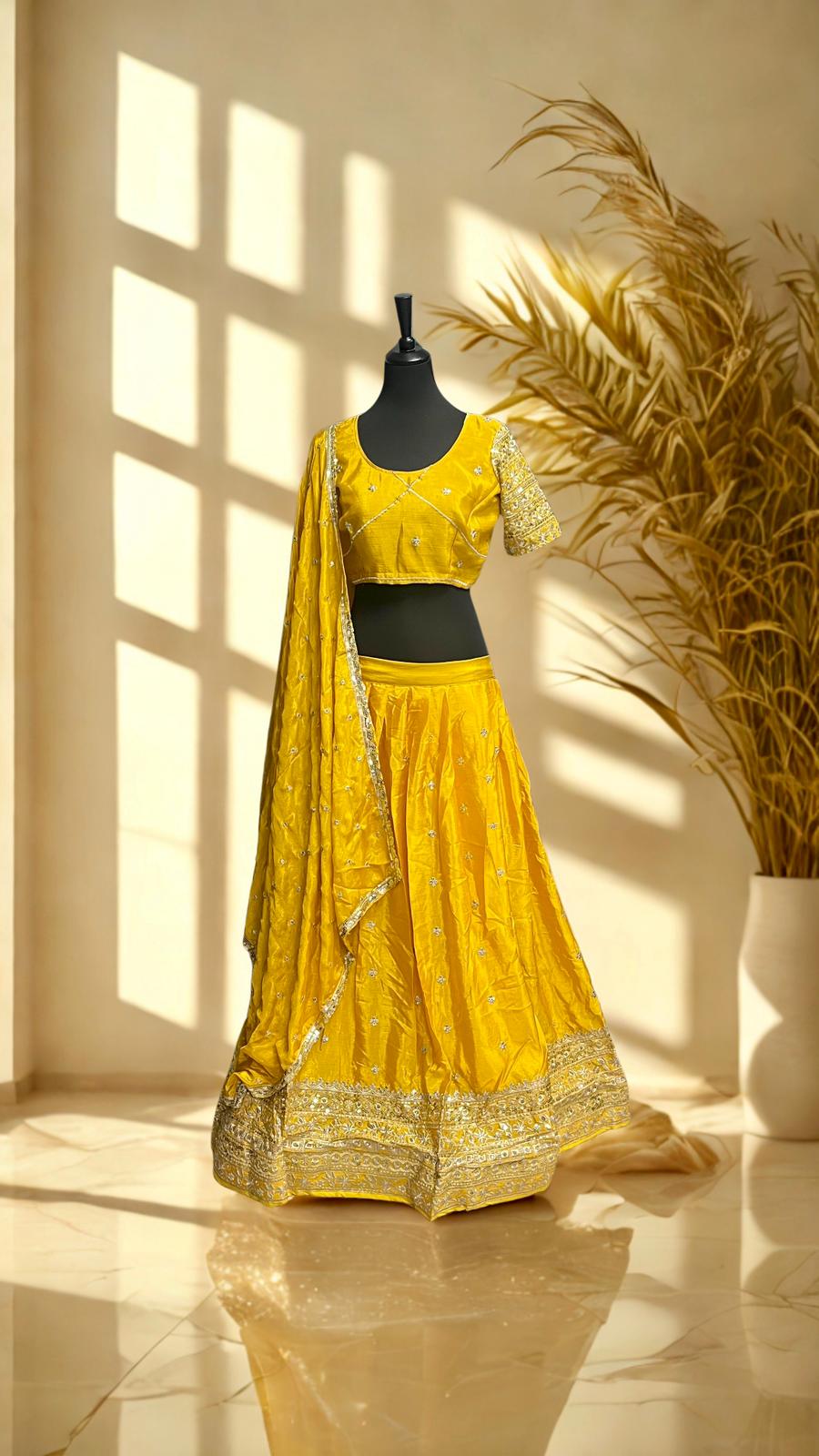 Lehenga Mustard Glow