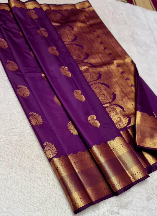 Maharani Violet– Kanjipuram Pattu Saree