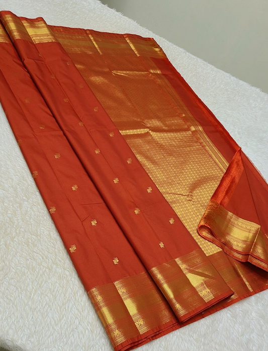 Sunset Royale - Kanjipuram Pattu Saree