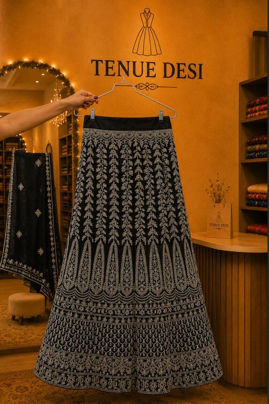 Lehenga Black Royale