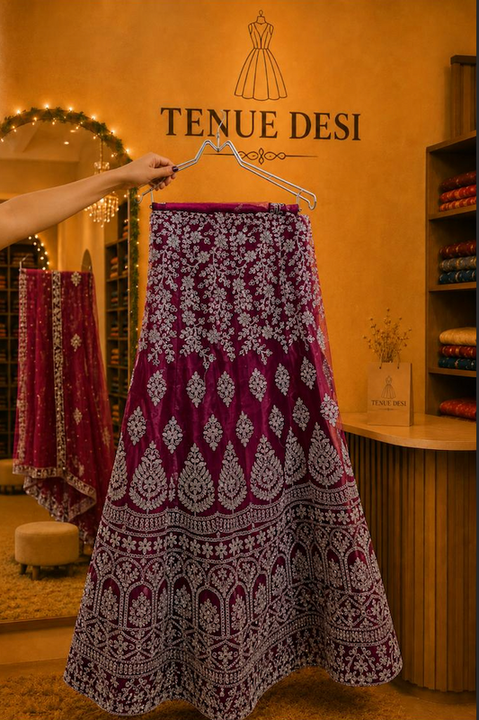 Lehenga Ruby Blossom