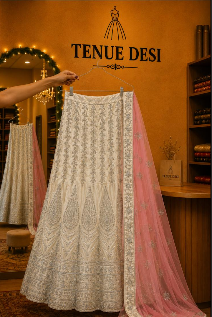 Lehenga Rose Pearl