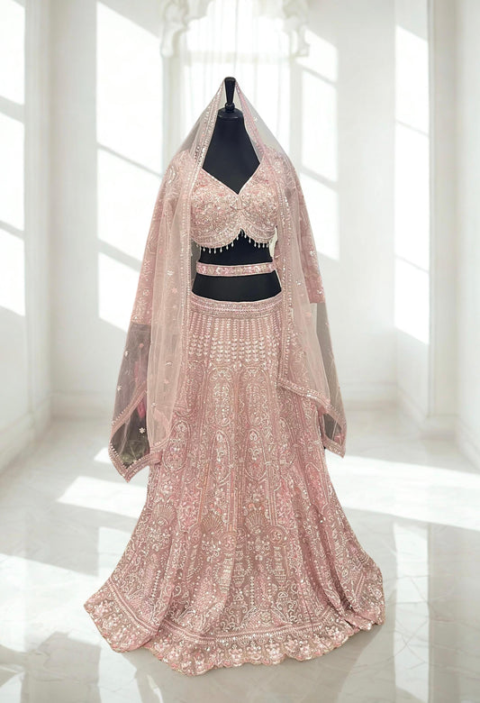 Lehenga Blush impérial