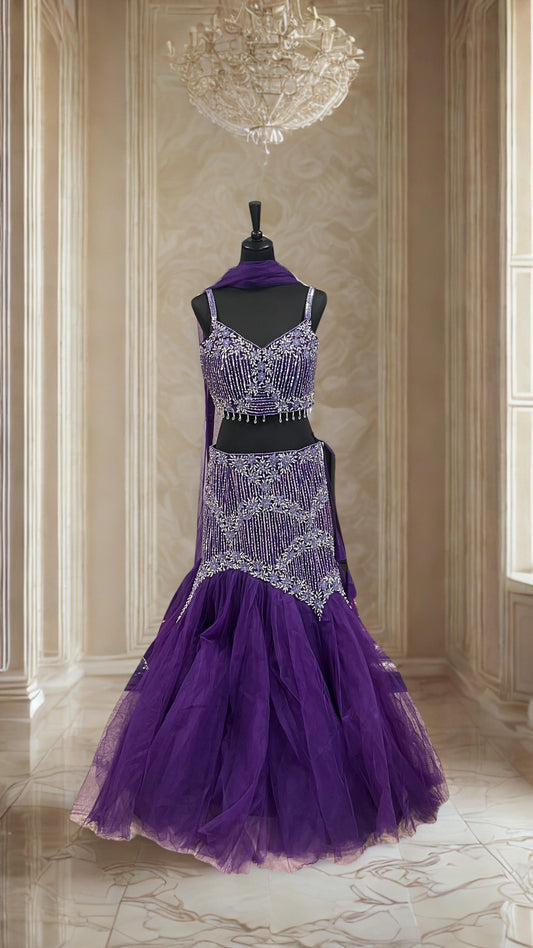 Lehenga Violet Éclat
