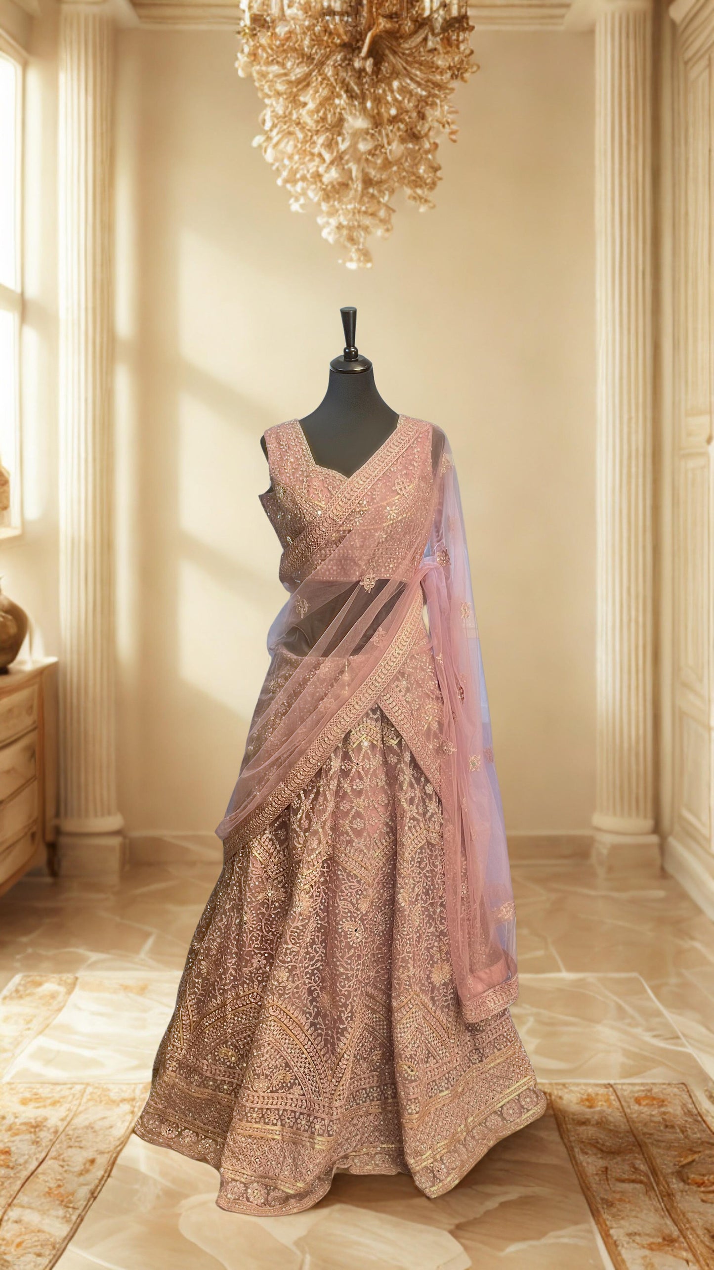Lehenga Royal Blush Lilas
