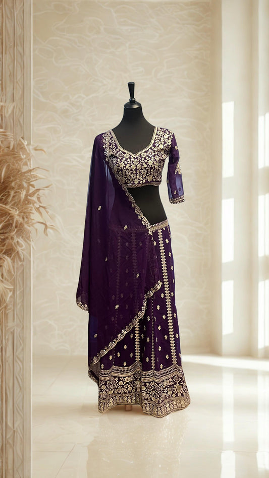 Lehenga Purple Royale