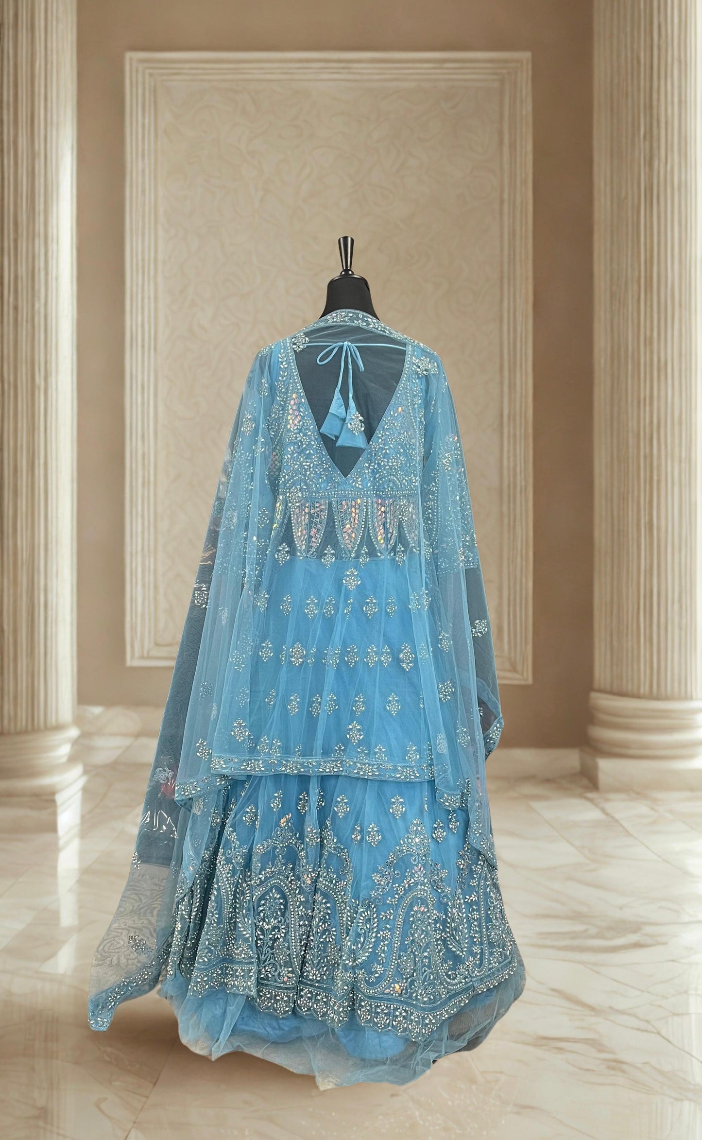 Lehenga Blush Skies