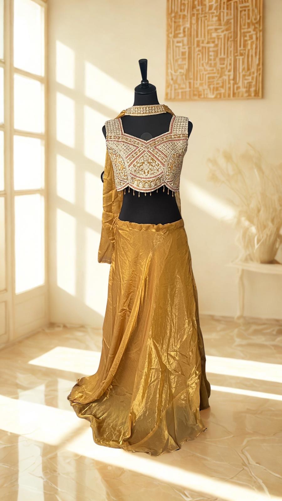 Lehenga Golden Blossom